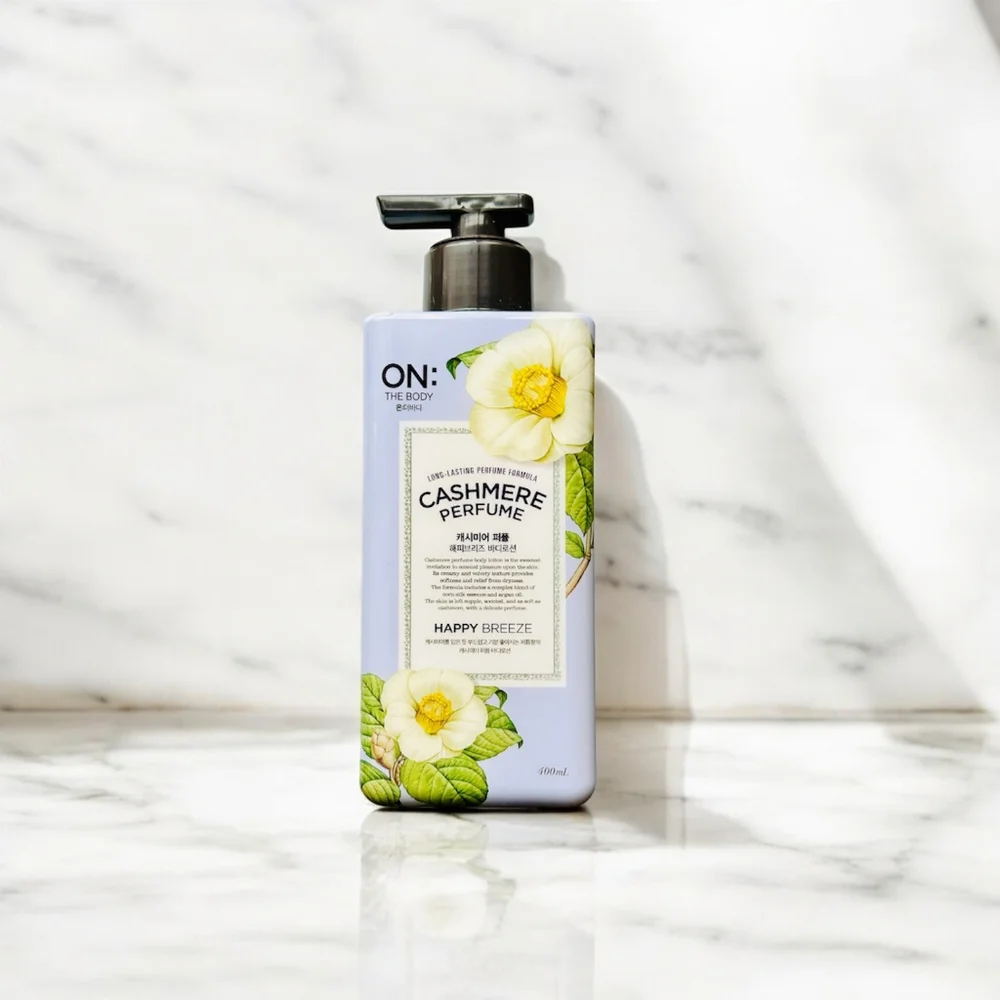 ON: THE BODY Cashmere Perfume Happy Breeze 13.5 Fluid Ounces Body Lotion